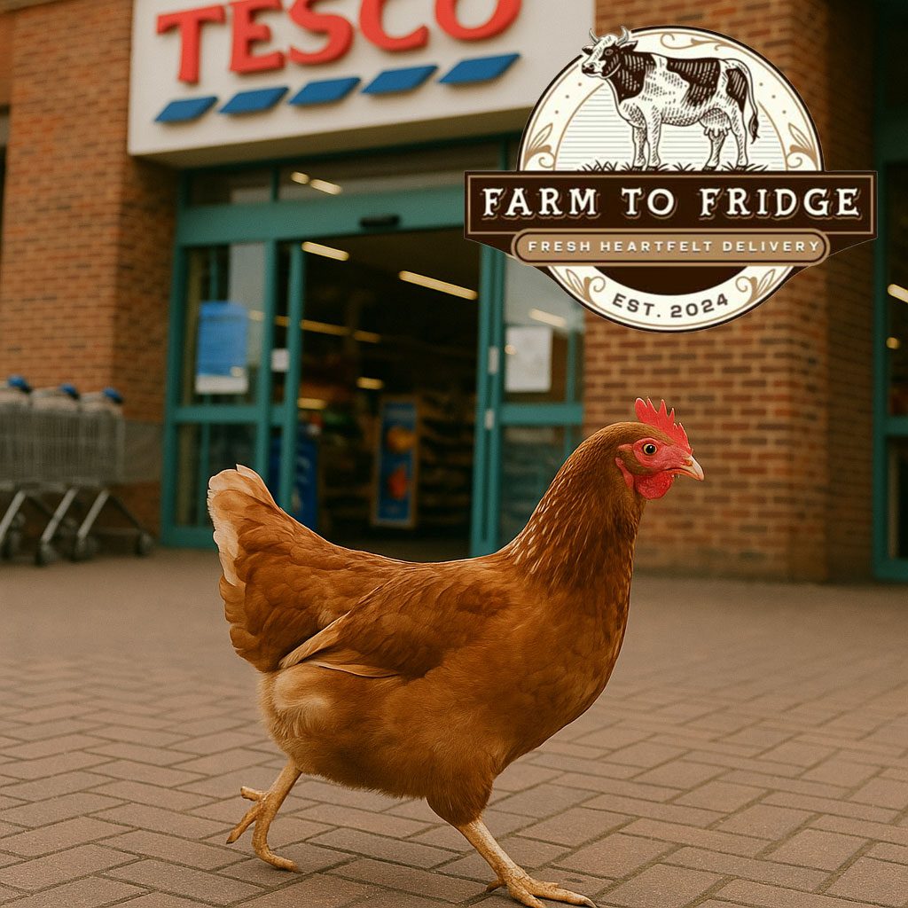 Farm fresh Yorkshire eggs with rich golden yolks compared to pale supermarket eggs, supplied by local farms and delivered in York.